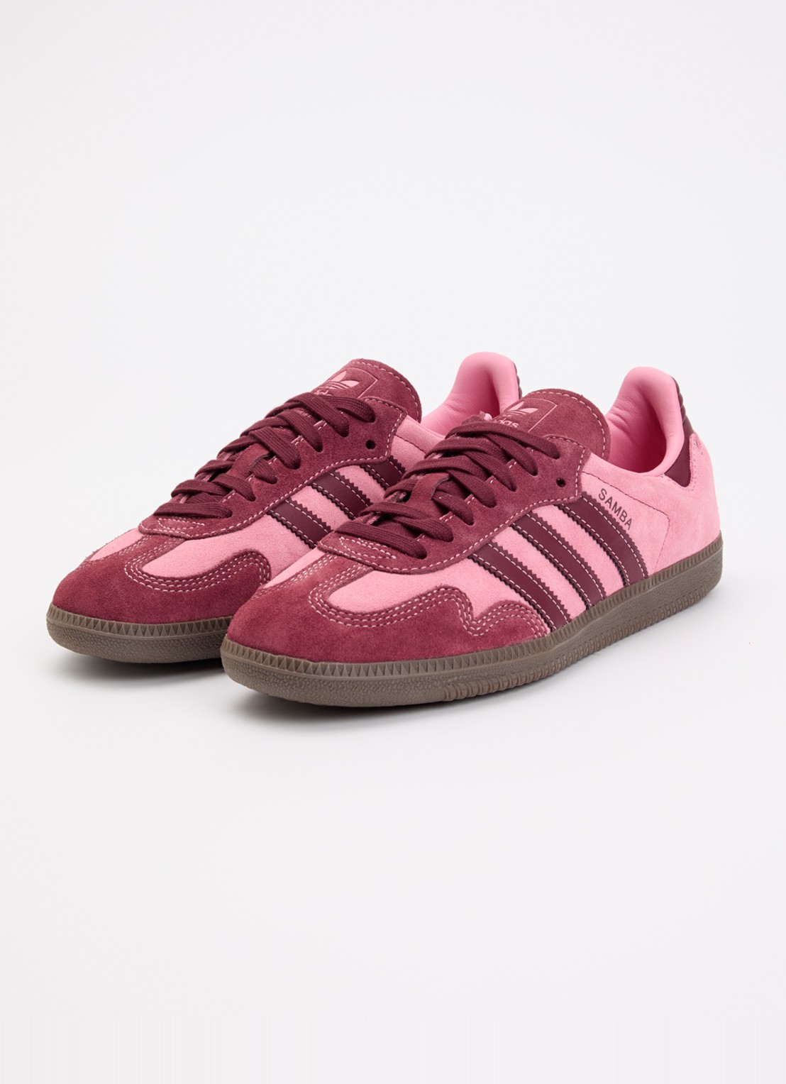 Adidas Samba OG sneaker van suede met lerendetails - detail 2 roze