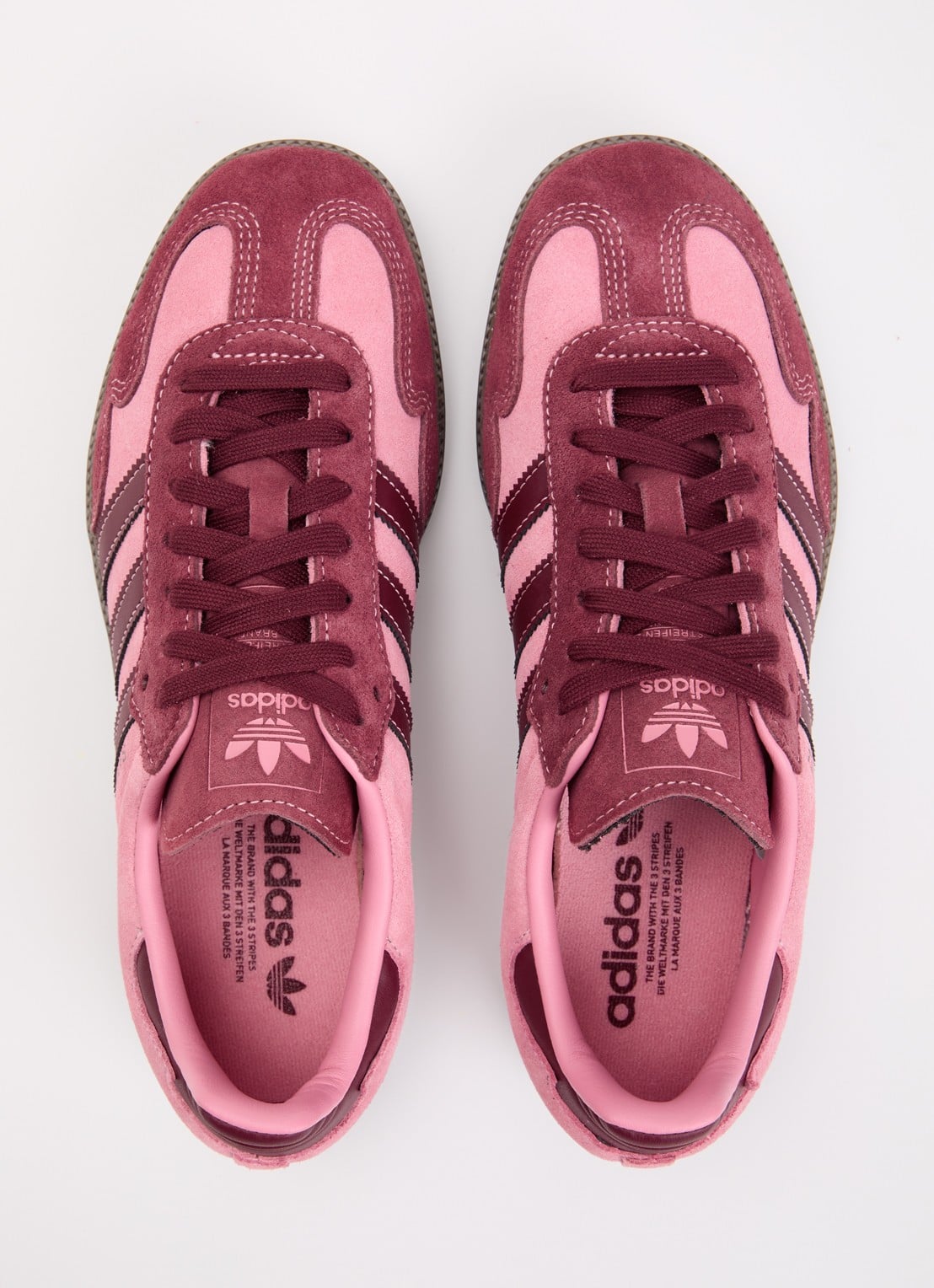 Adidas Samba OG sneaker van suede met lerendetails - detail 3 roze