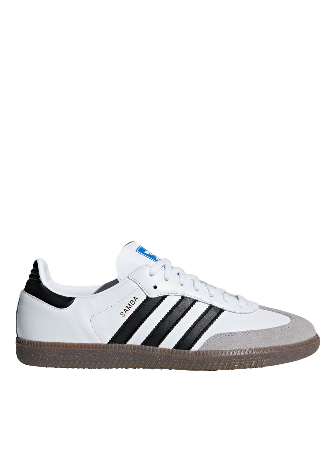 Adidas Samba OG sneakers van leer met suède details - detail wit