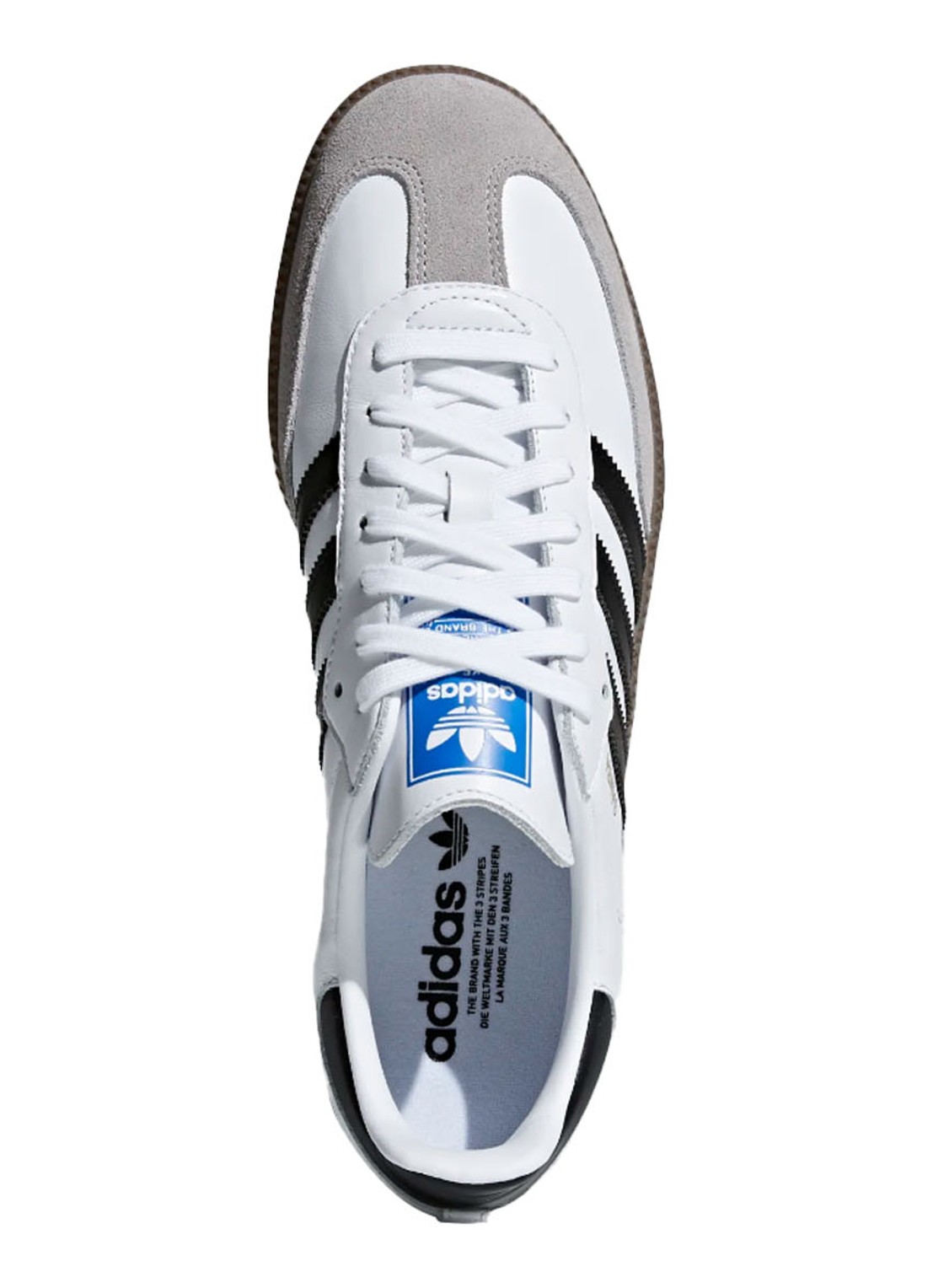 Adidas Samba OG sneakers van leer met suède details - detail 4 wit