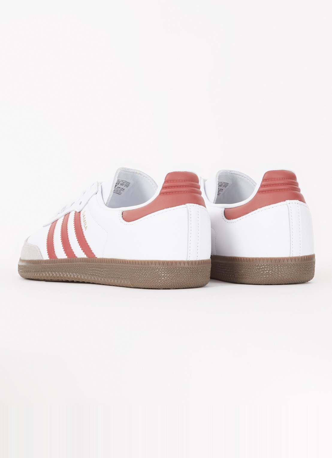 Adidas Samba OG sneakers van leer met suède details - achterkant 5 wit