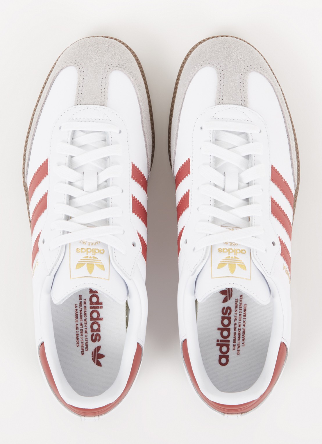 Adidas Samba OG sneakers van leer met suède details - detail 2 wit