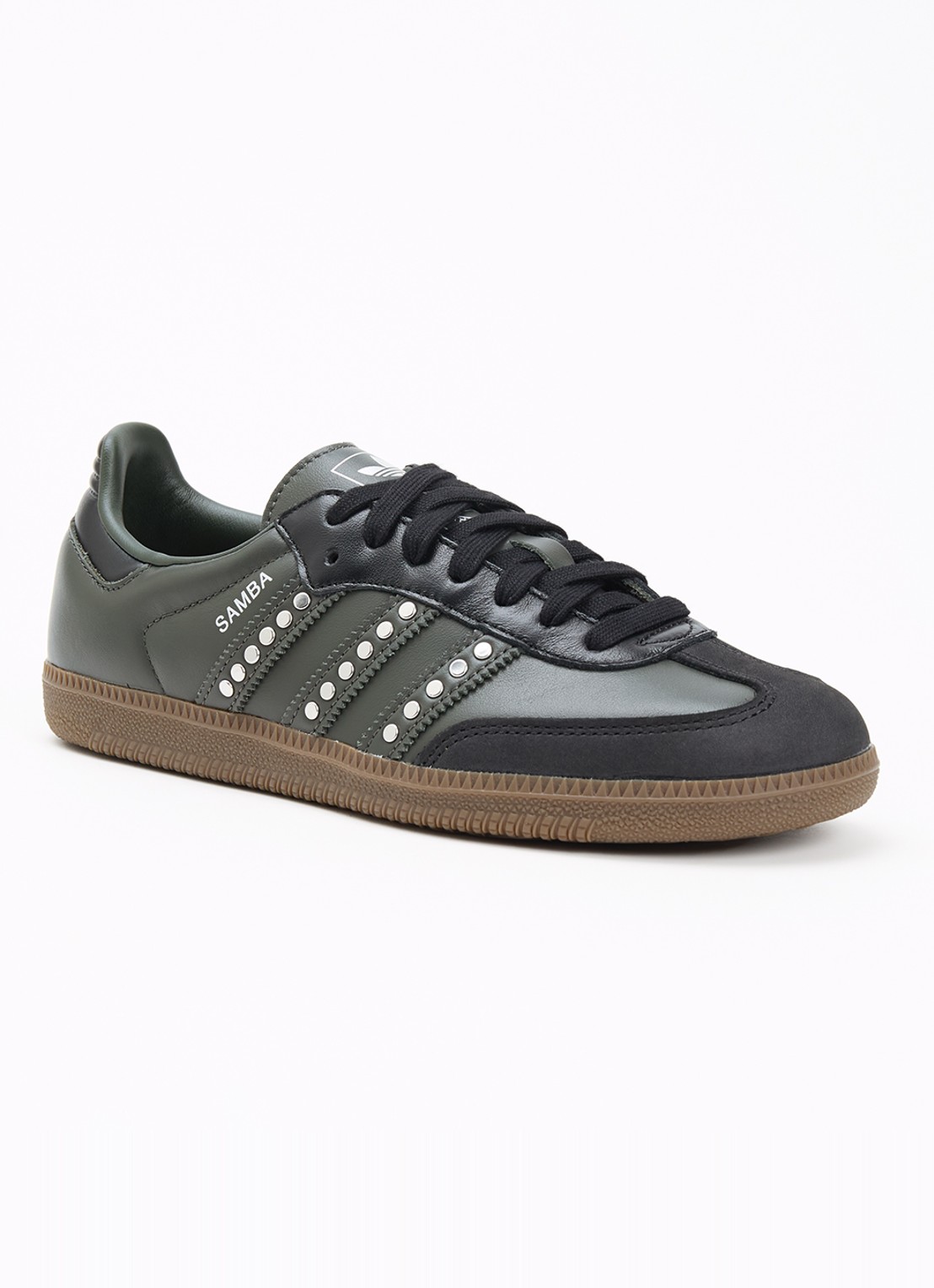 Adidas Samba sneaker van leer - voorkant 2 antraciet