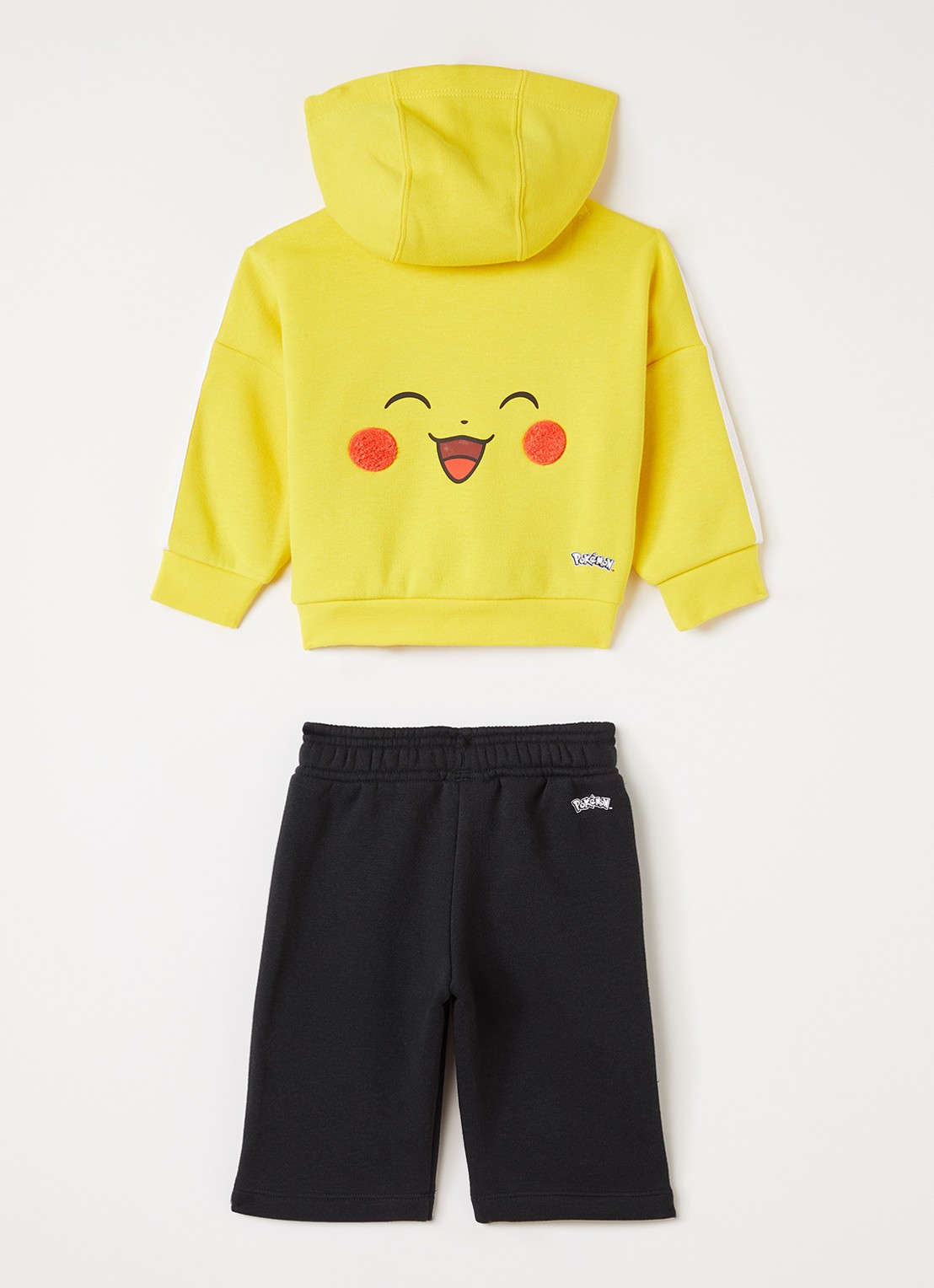 Adidas Set van hoodie met joggingbroek 2-delig - voorkant 2 geel