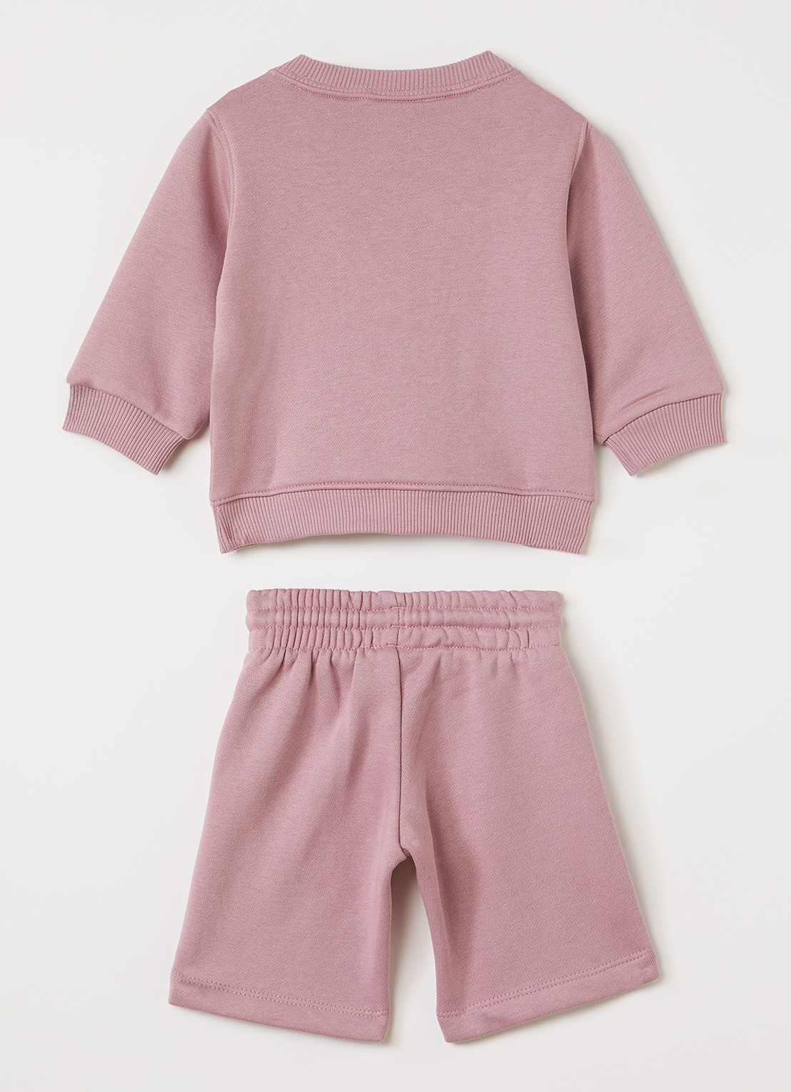 Adidas Set van sweater met korte joggingbroek 2-delig - voorkant 2 roze
