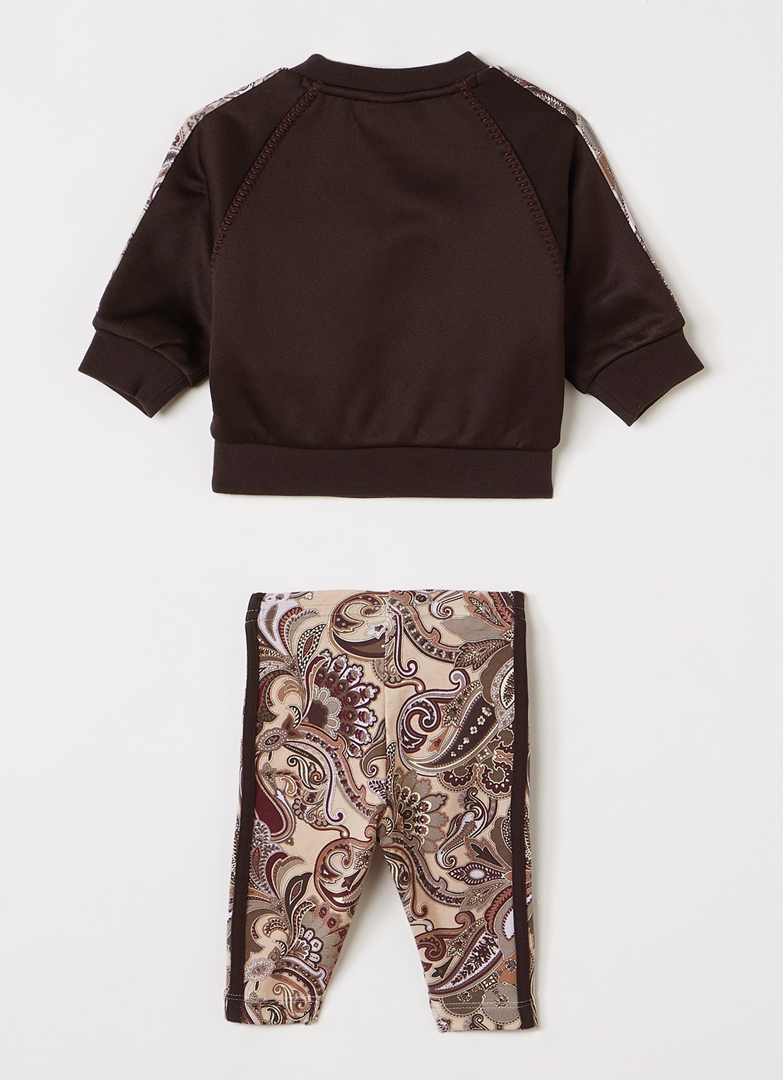 Adidas Set van sweater met legging 2-delig - voorkant 2 donkerbruin