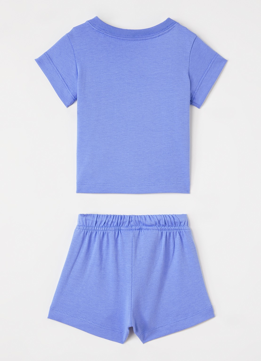 Adidas Set van T-shirt met korte broek 2-delig - voorkant 2 blauw