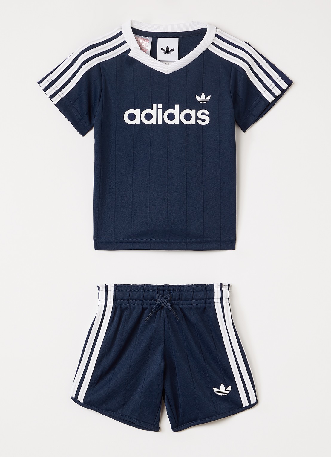 Adidas Set van T-shirt met korte broek 2-delig - voorkant 3 donkerblauw