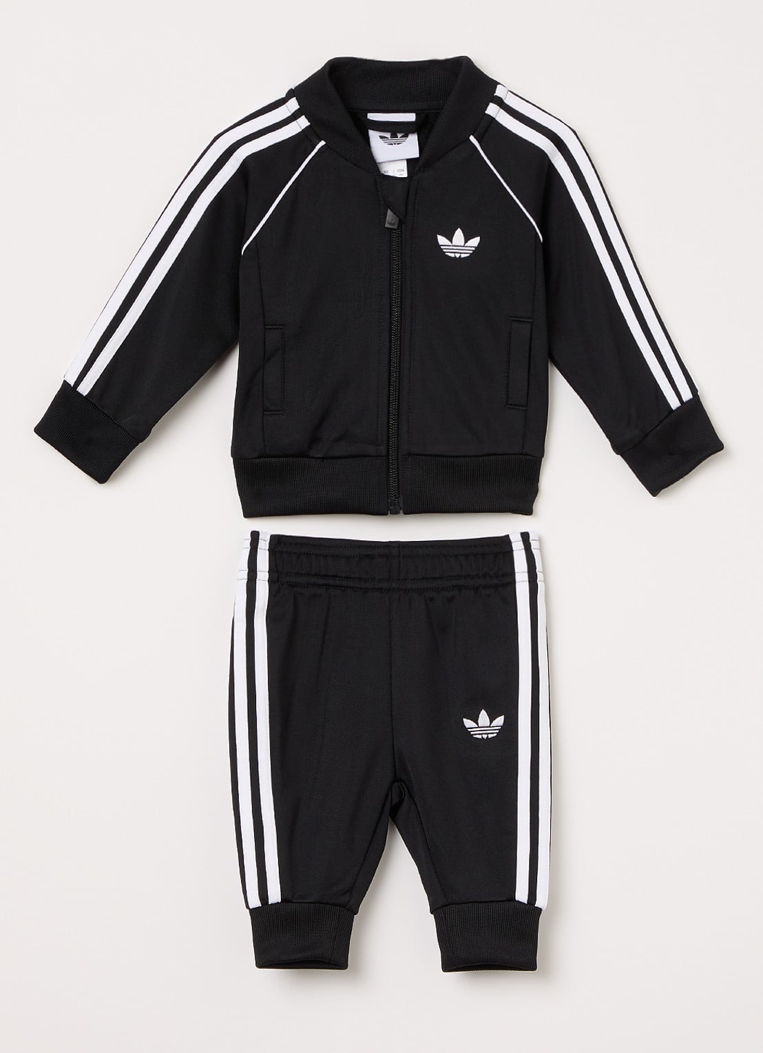 Adidas Set van trackvest met trackpants 2-delig - voorkant zwart