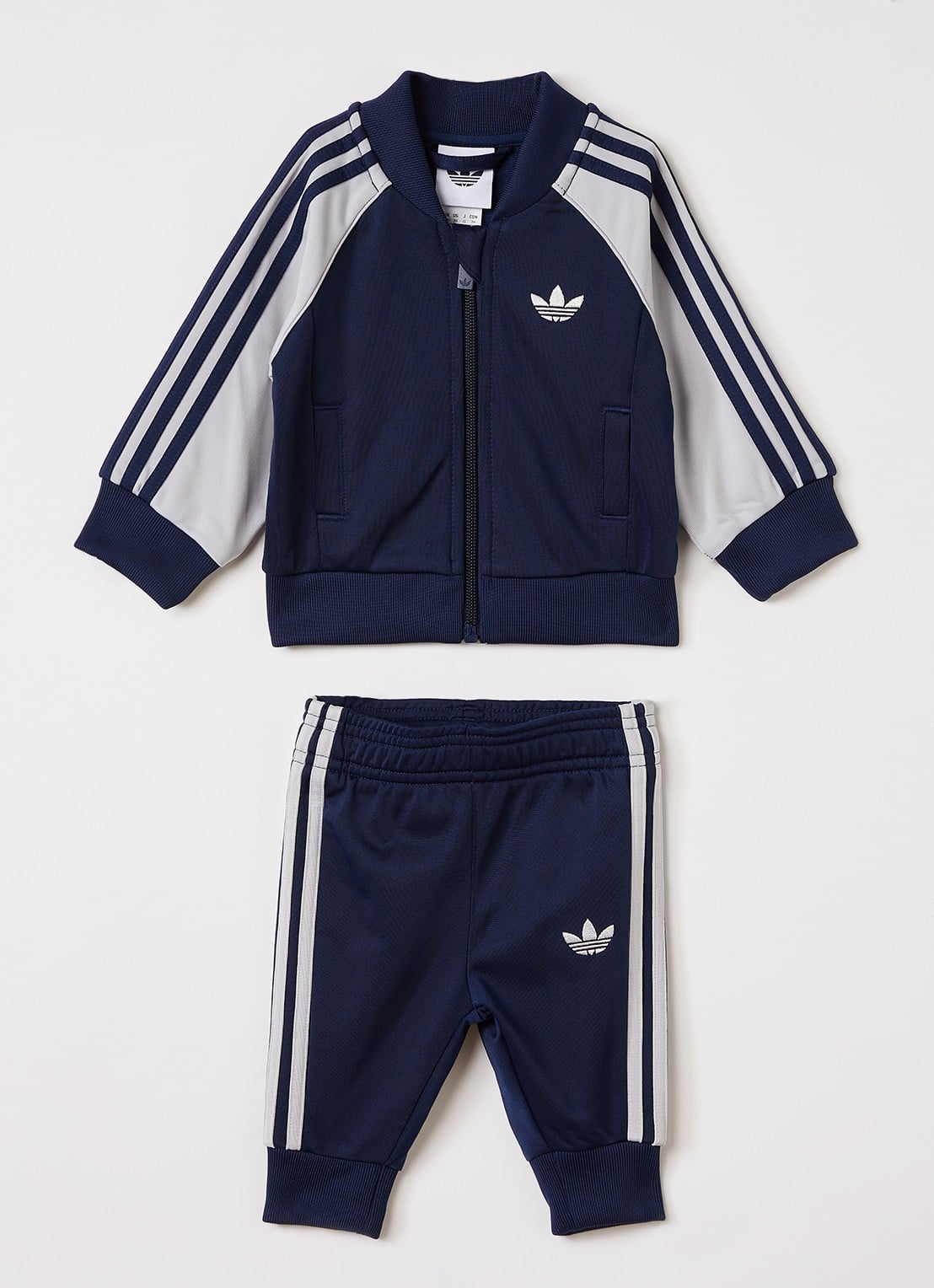 Adidas Set van trackvest met trackpants 2-delig - voorkant grijs
