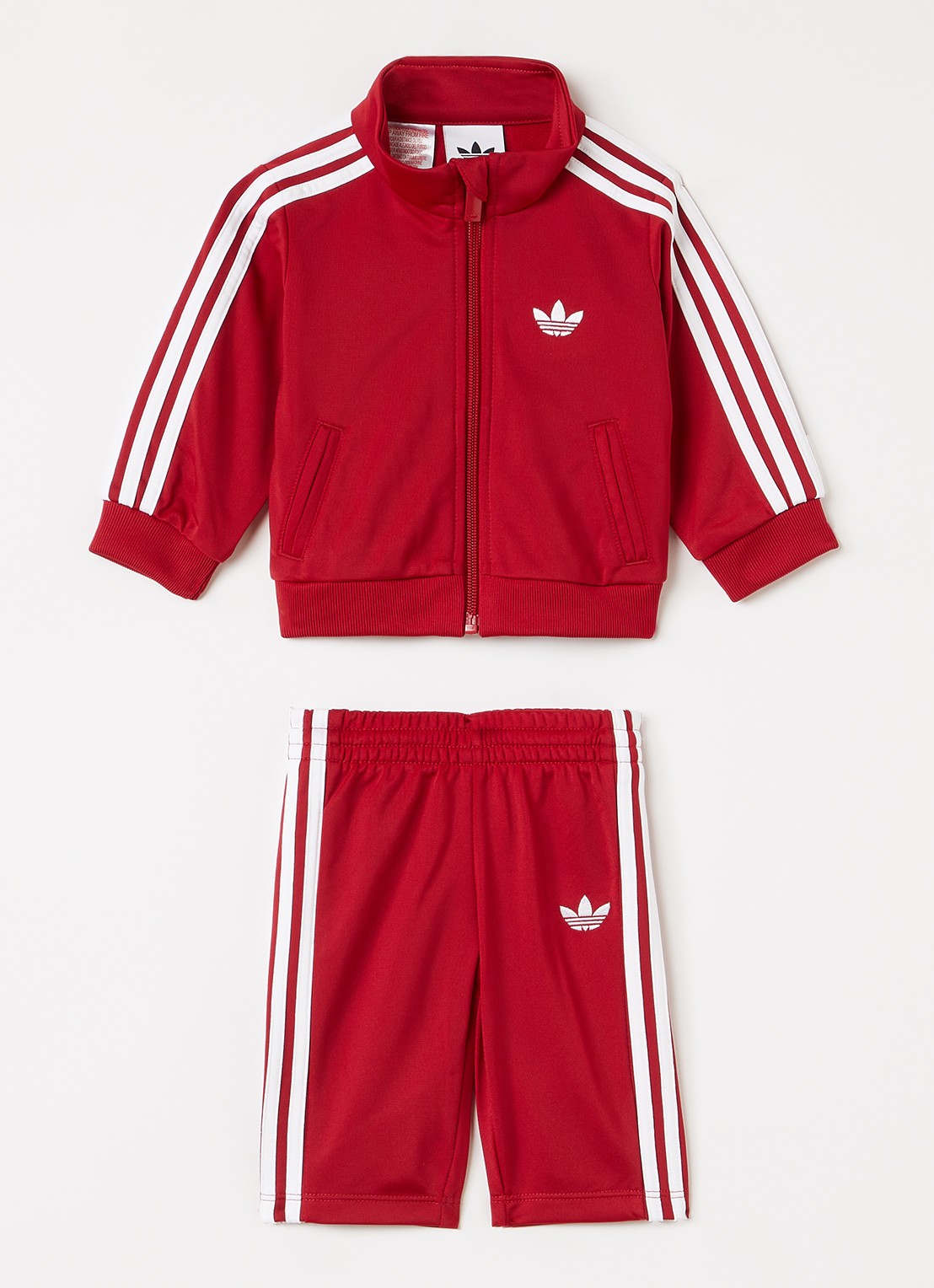 Adidas Set van trackvest met trackpants 2-delig - voorkant rood