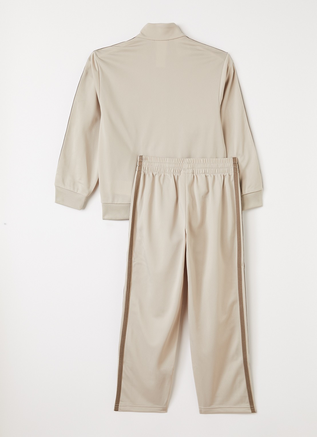 Adidas Set van trackvest met trackpants 2-delig - voorkant 2 beige