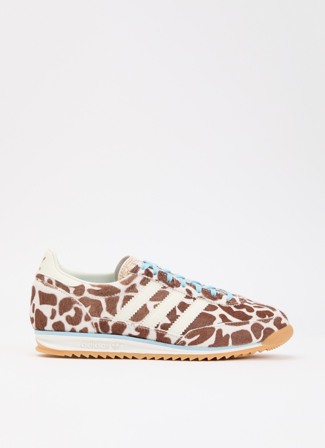 Adidas SL 72 OG sneaker met dierenprint en details van leer - voorkant 2 wit