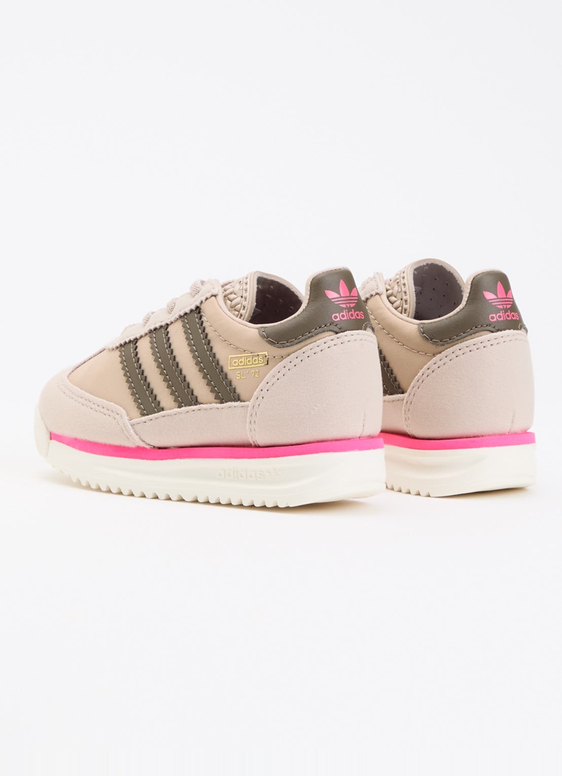 Adidas SL 72 RS babyschoentje met logo - achterkant lichtbruin