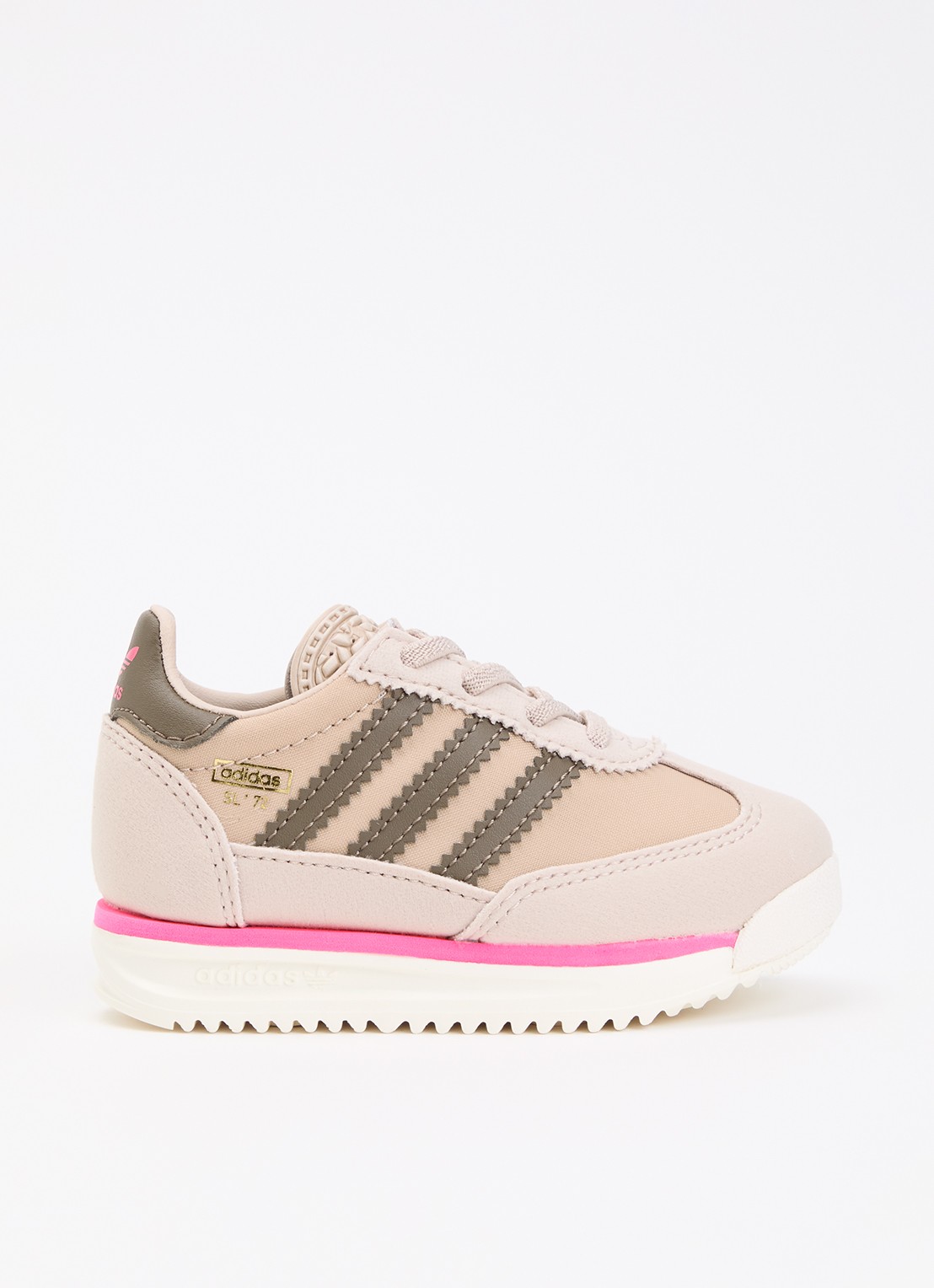 Adidas SL 72 RS babyschoentje met logo - voorkant 3 lichtbruin