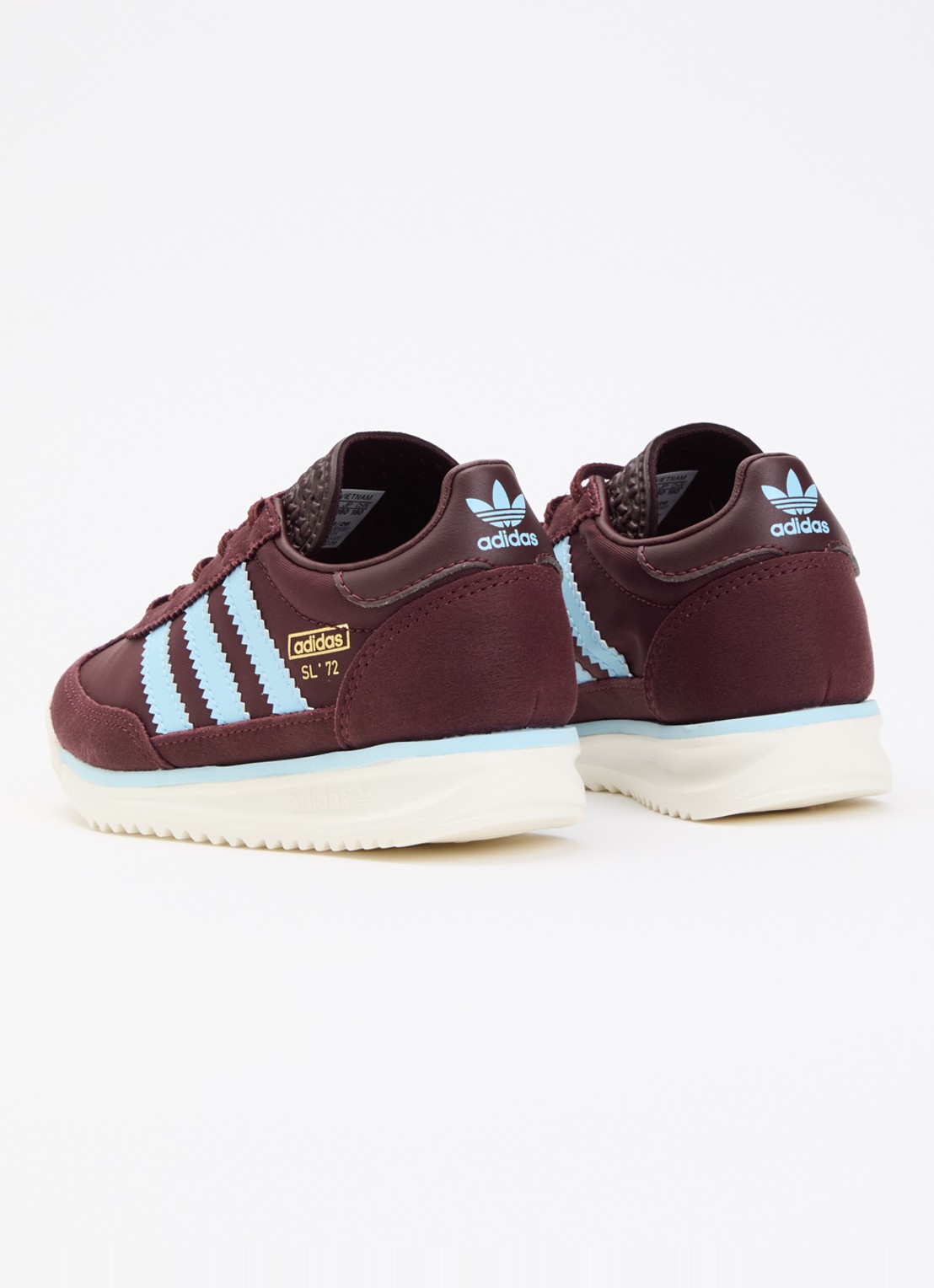 Adidas SL 72 RS sneaker met mesh details en logo - achterkant 4 bordeauxrood