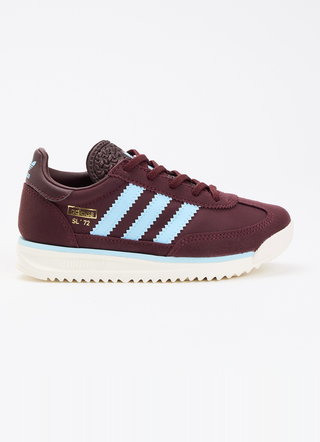 Adidas SL 72 RS sneaker met mesh details en logo - voorkant bordeauxrood