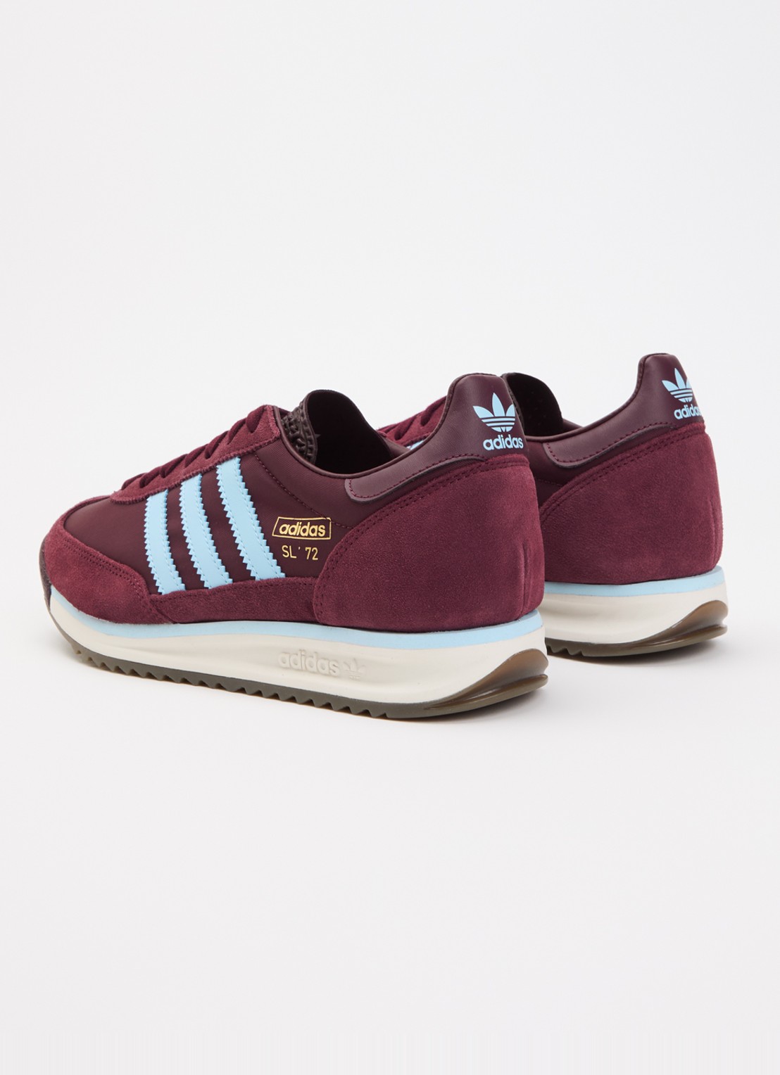 Adidas SL 72 RS sneaker met suède details - achterkant 5 bordeauxrood