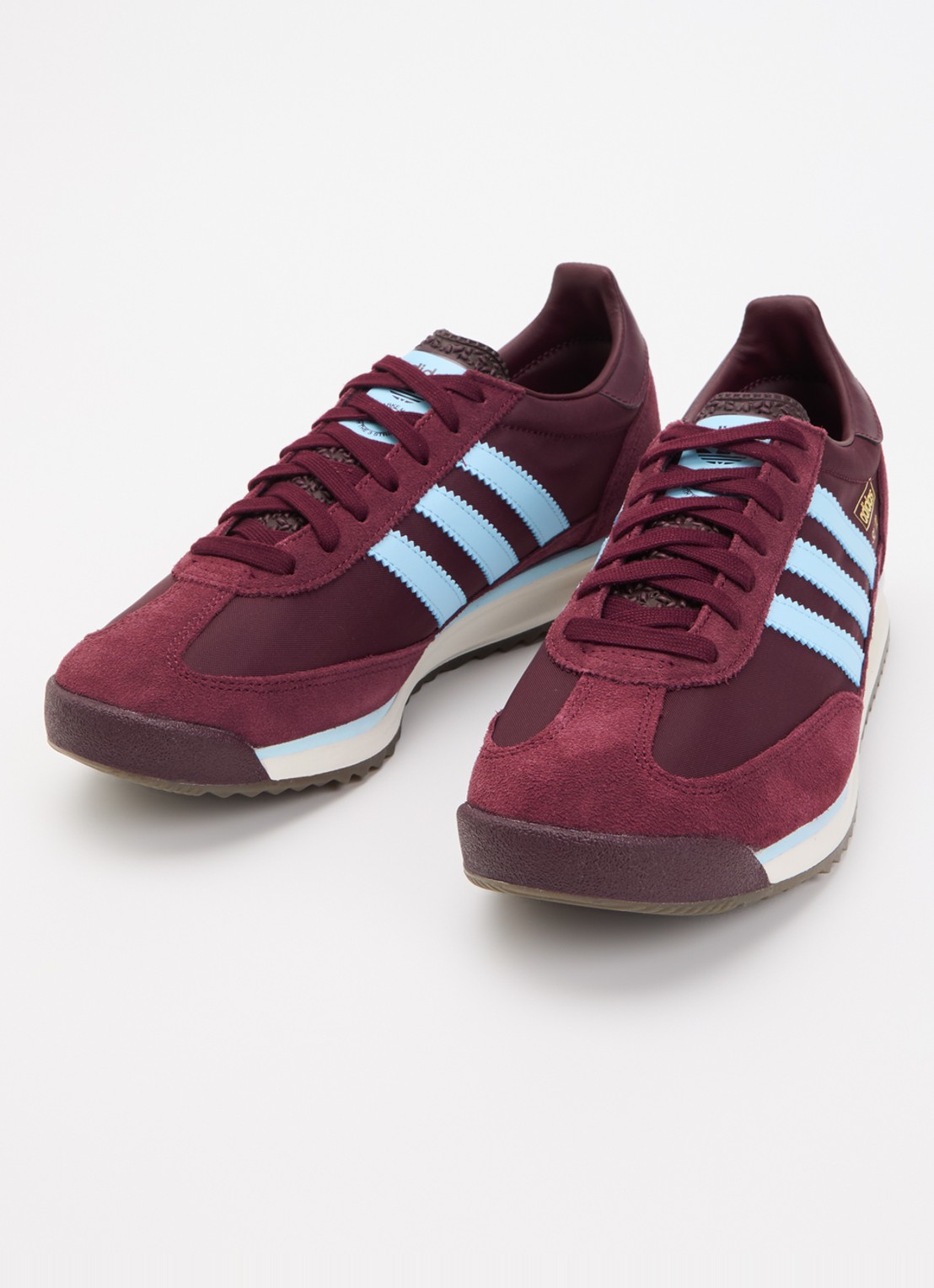 Adidas SL 72 RS sneaker met suède details - detail bordeauxrood