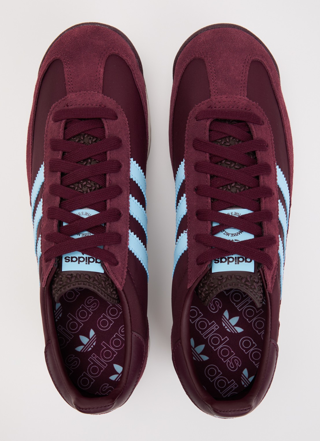 Adidas SL 72 RS sneaker met suède details - detail 2 bordeauxrood