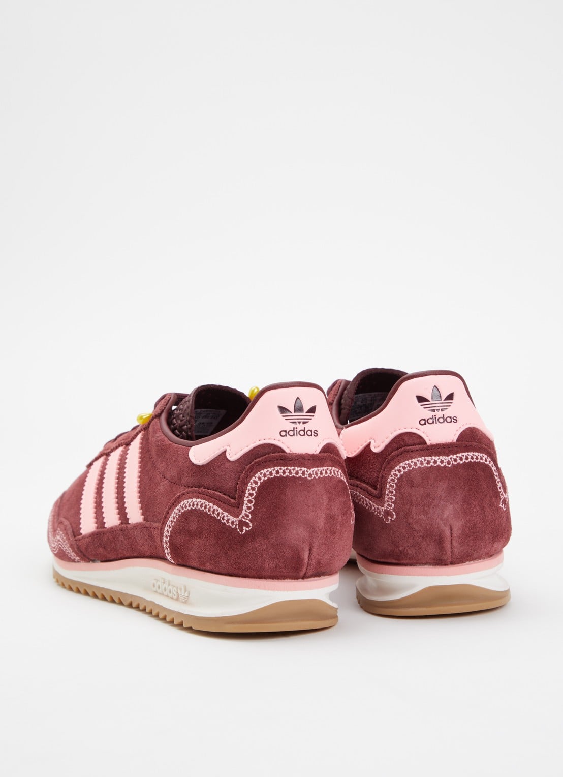 Adidas SL 72 sneaker van suède  - achterkant 2 bordeauxrood