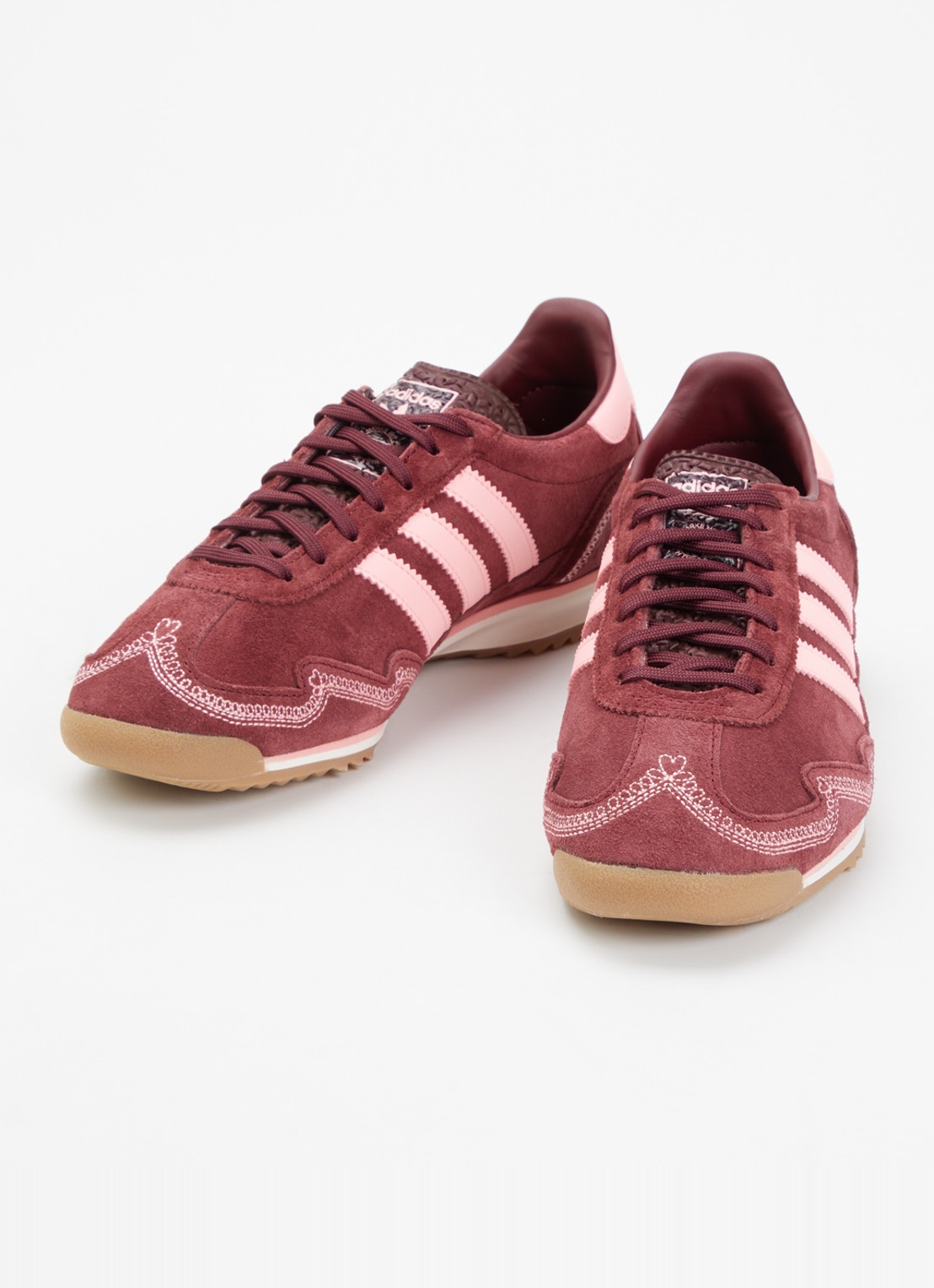 Adidas SL 72 sneaker van suède  - detail 3 bordeauxrood