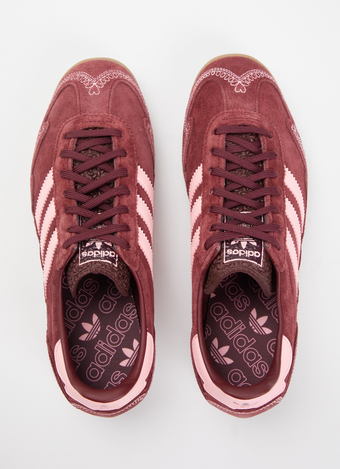 Adidas SL 72 sneaker van suède  - detail 4 bordeauxrood