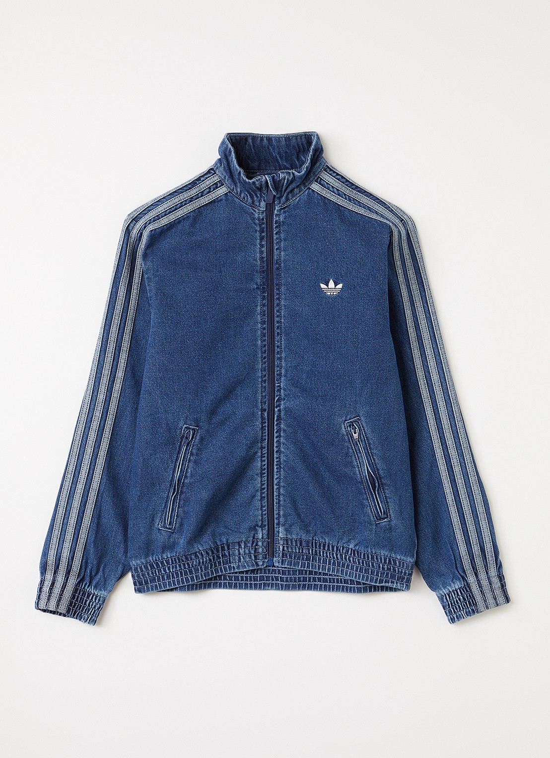 Adidas Spijkerjas met logo - voorkant 2 blauw