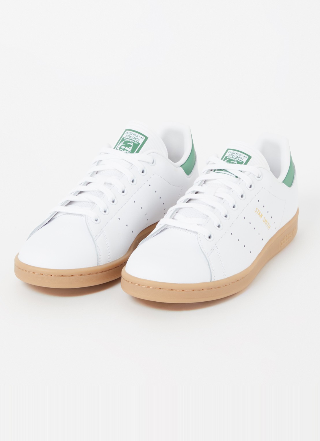 Adidas Stan Smith sneaker van leer met logo - detail wit