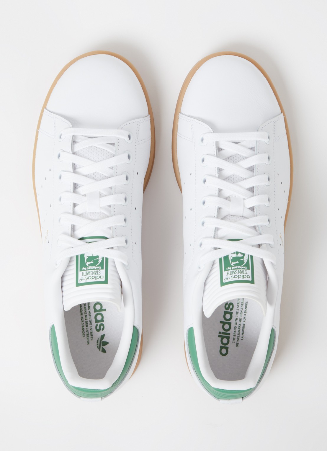 Adidas Stan Smith sneaker van leer met logo - detail 3 wit