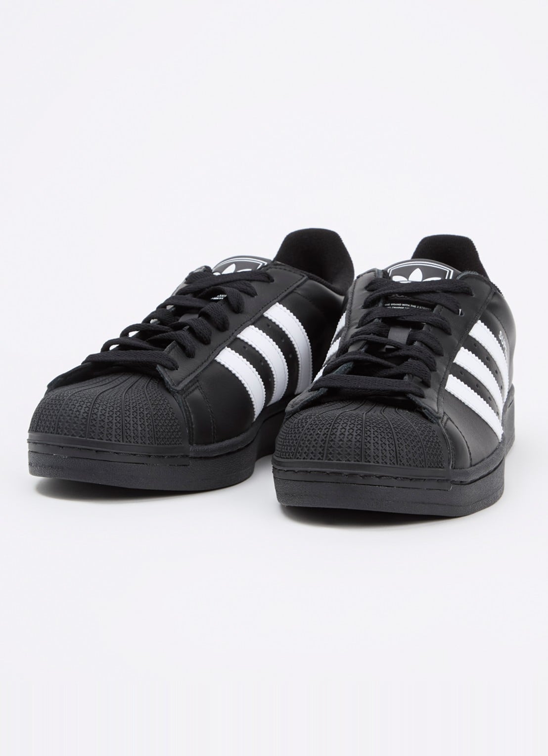 Adidas Superstar II sneaker van leer met logo - detail 3 zwart