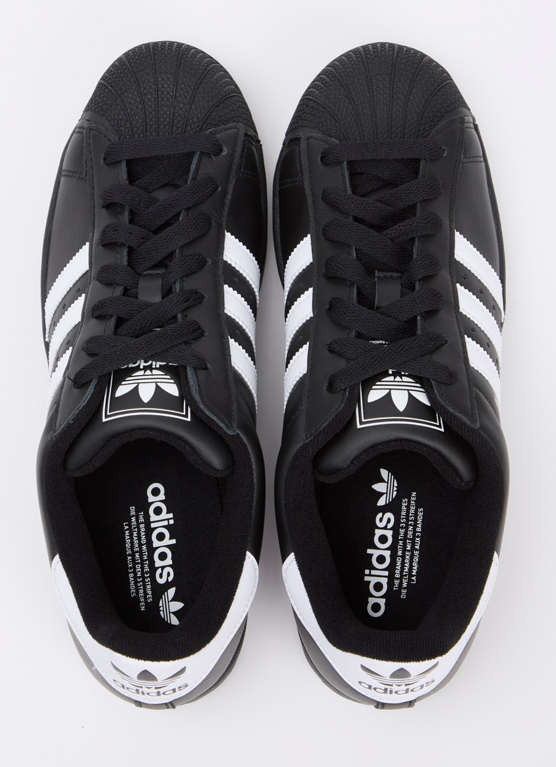 Adidas Superstar II sneaker van leer met logo - detail 4 zwart