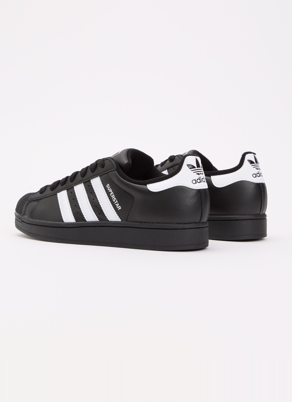 Adidas Superstar II sneaker van leer - achterkant 5 zwart