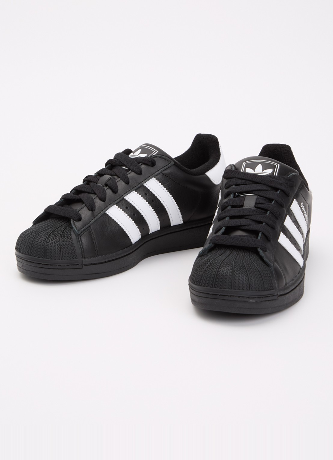 Adidas Superstar II sneaker van leer - detail 2 zwart
