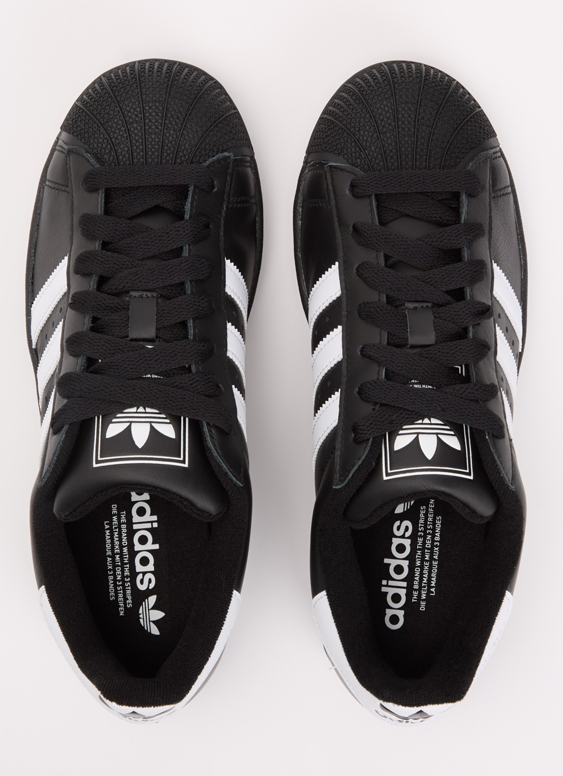 Adidas Superstar II sneaker van leer - detail 3 zwart