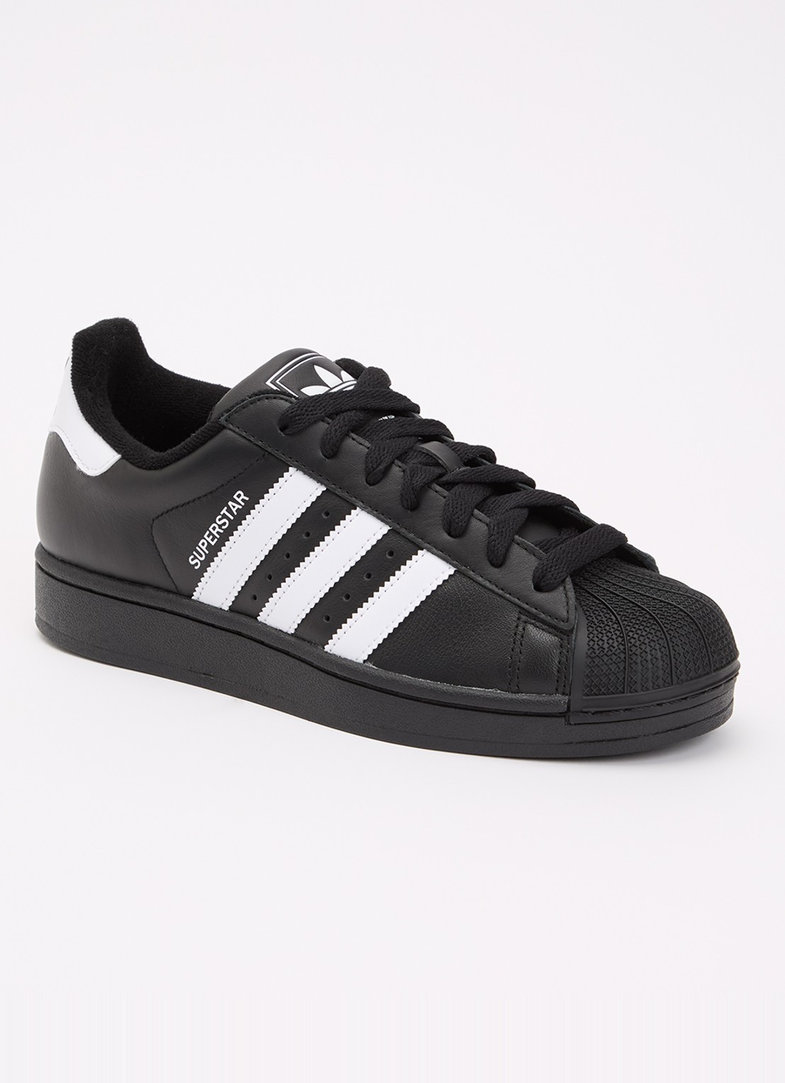 Adidas Superstar II sneaker van leer - voorkant zwart