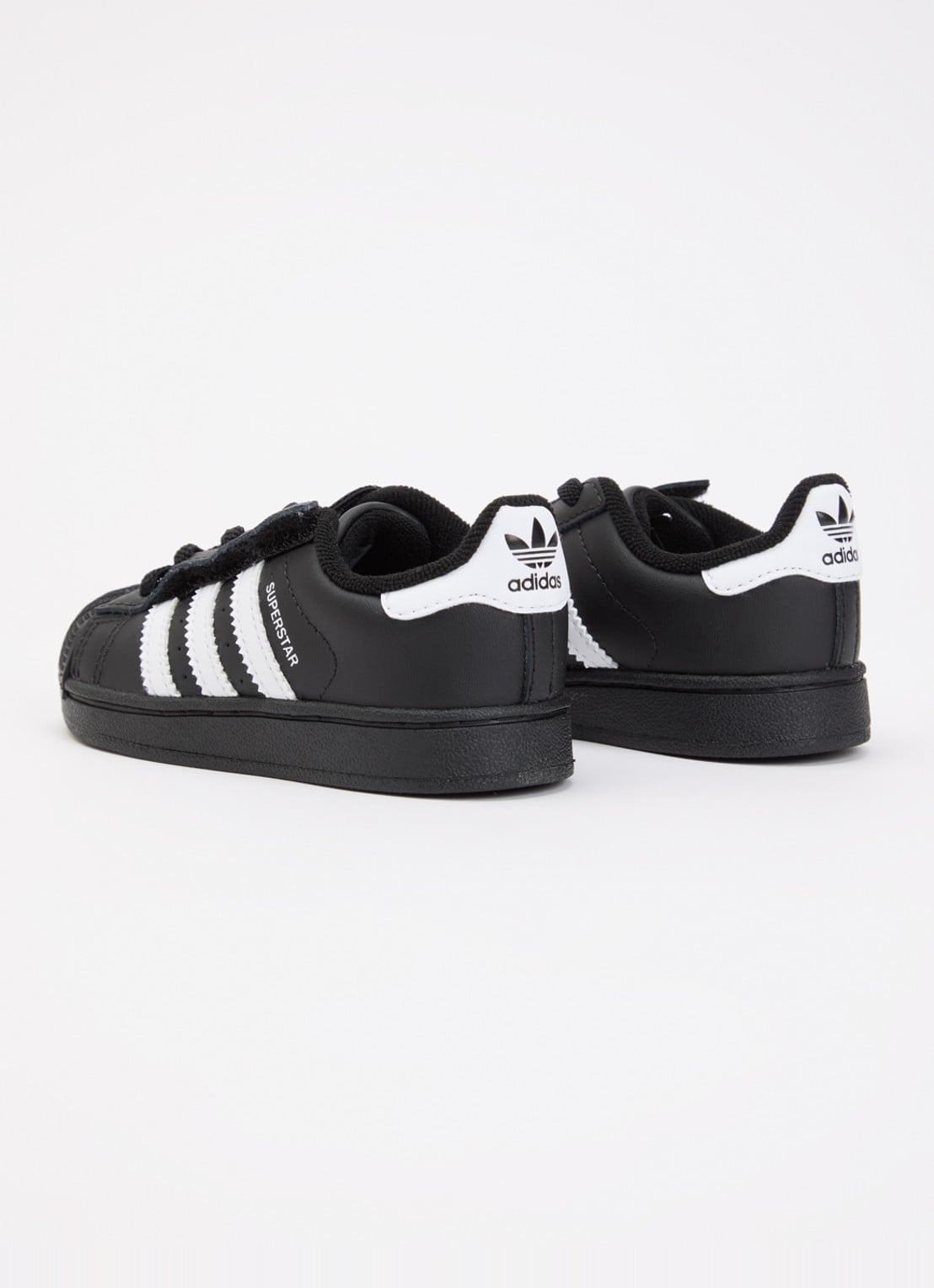 Adidas Superstar II sneaker van leer - achterkant zwart