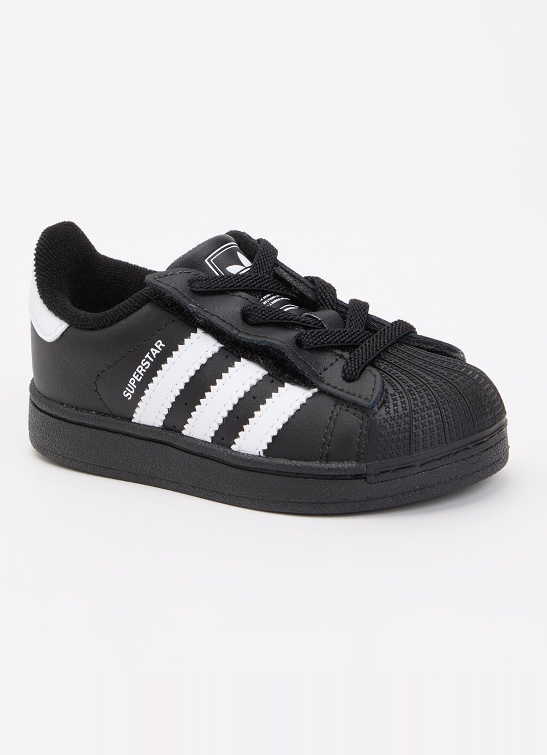 Adidas Superstar II sneaker van leer - voorkant 3 zwart