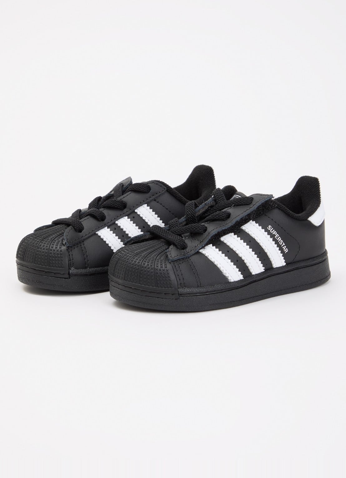 Adidas Superstar II sneaker van leer - voorkant 4 zwart