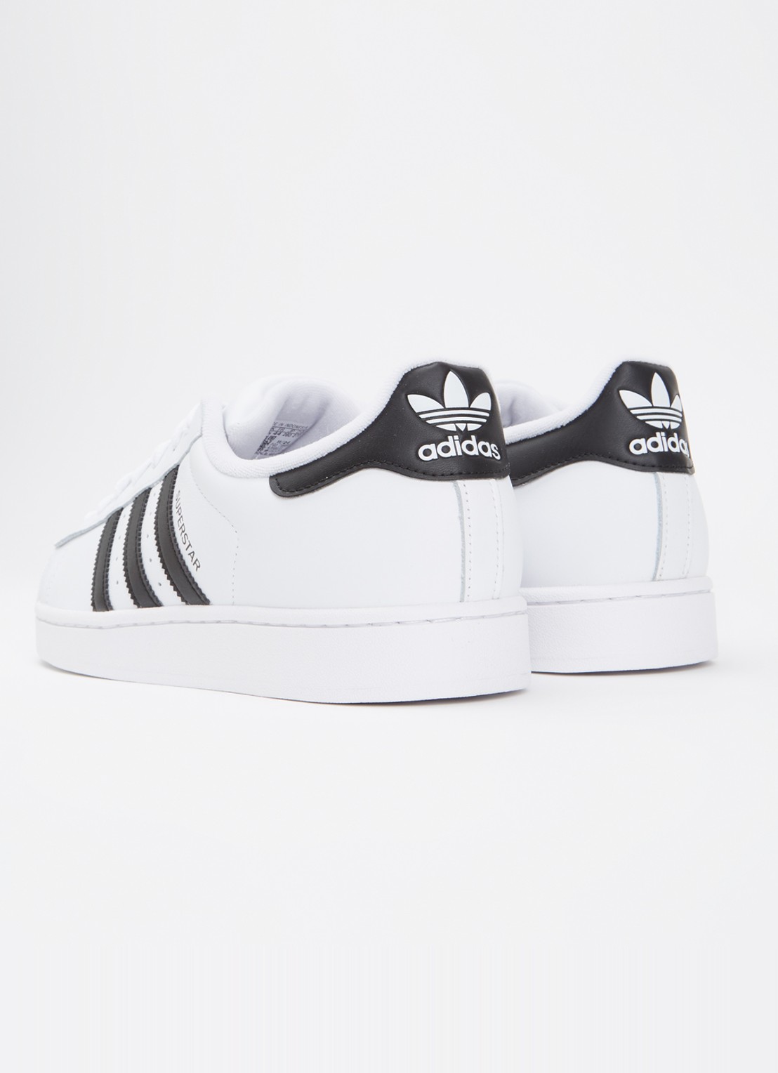 Adidas Superstar sneaker van leer met logo - achterkant wit