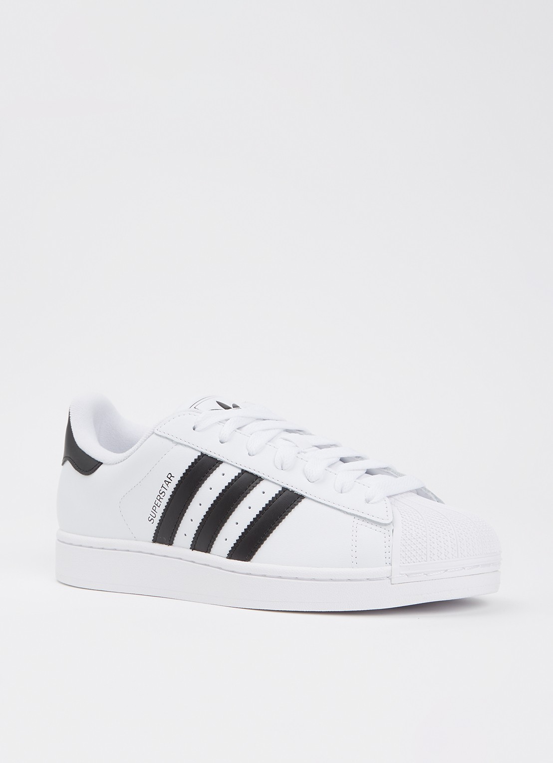 Adidas Superstar sneaker van leer met logo - voorkant 2 wit
