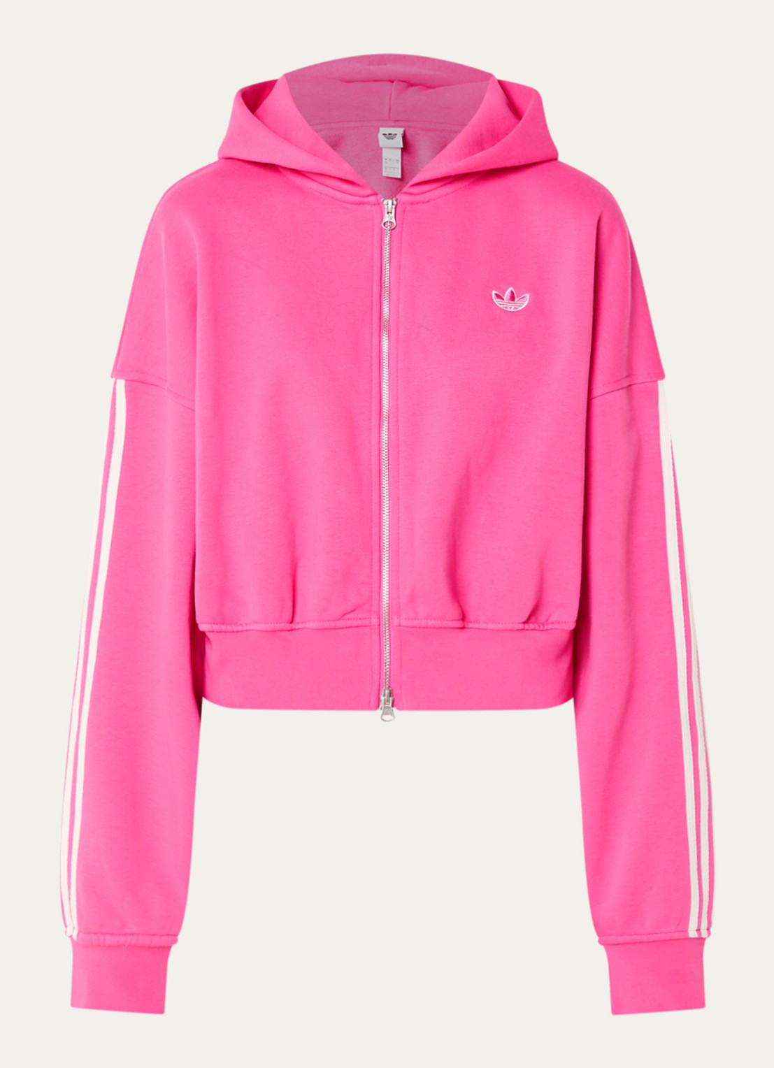 adidas Sweatvest met logoborduring - voorkant 3 roze