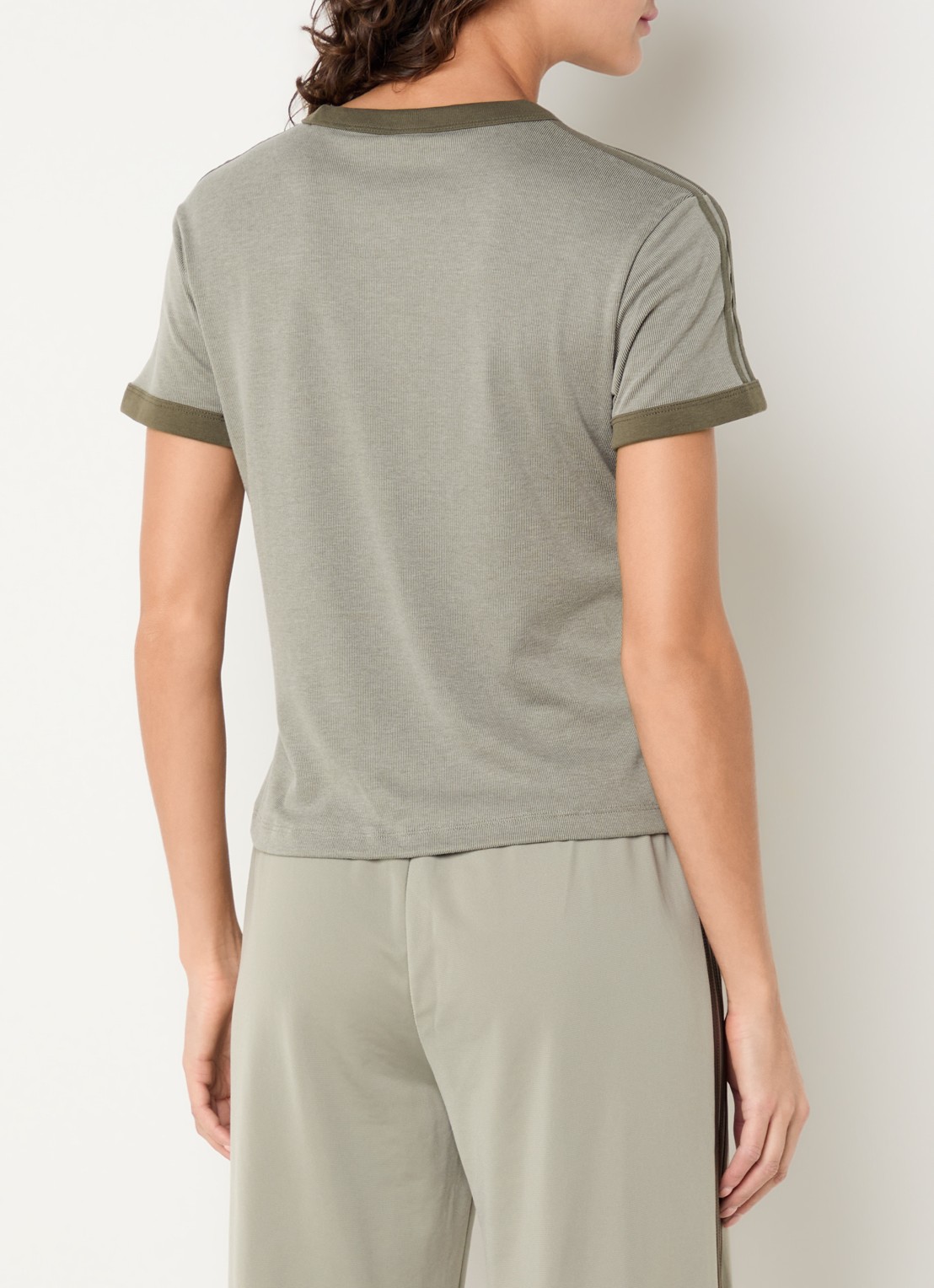 adidas T-shirt met logo - achterkant 4 lindegroen