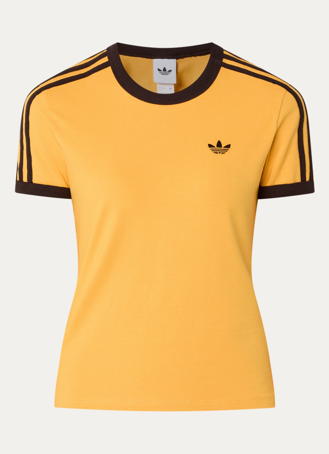 adidas T-shirt met logo - voorkant 3 geel