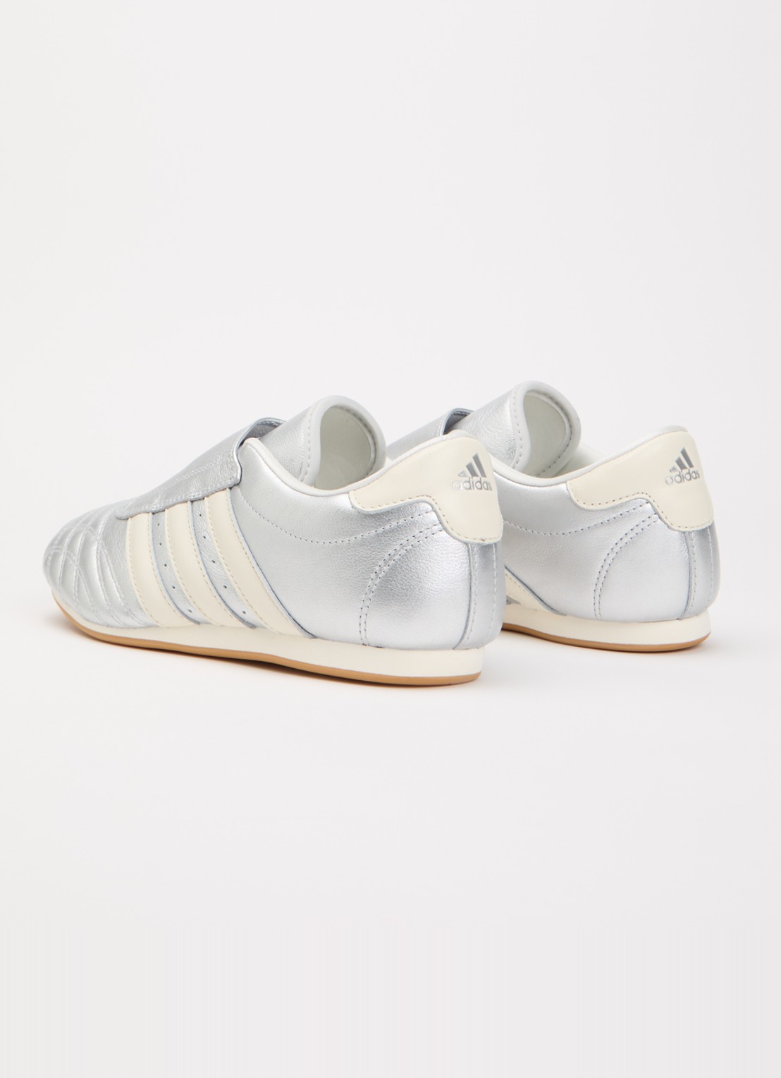 Adidas Taekwondo sneaker van leer met metallic finish - achterkant 2 zilver
