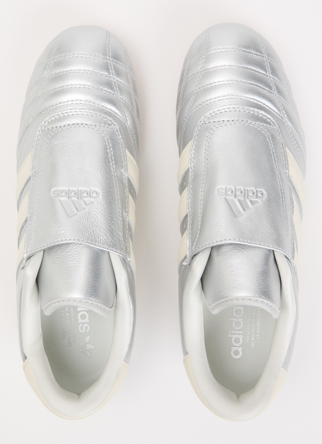 Adidas Taekwondo sneaker van leer met metallic finish - detail 4 zilver