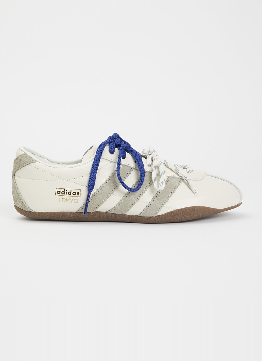 Adidas Tokyo W sneaker van leer met suède details - voorkant gebroken wit