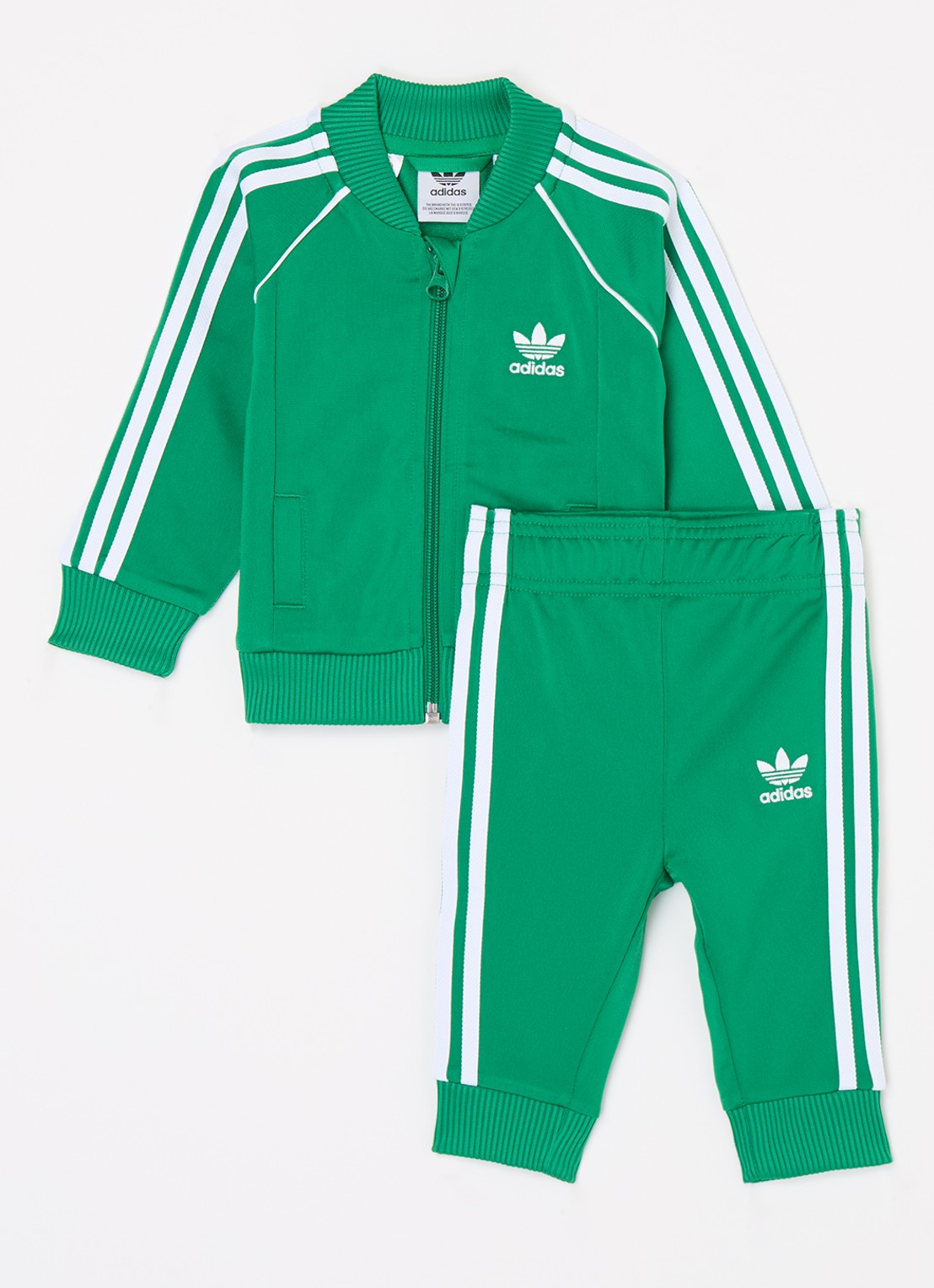 Adidas Trainingspak met logo 2-delig - voorkant groen