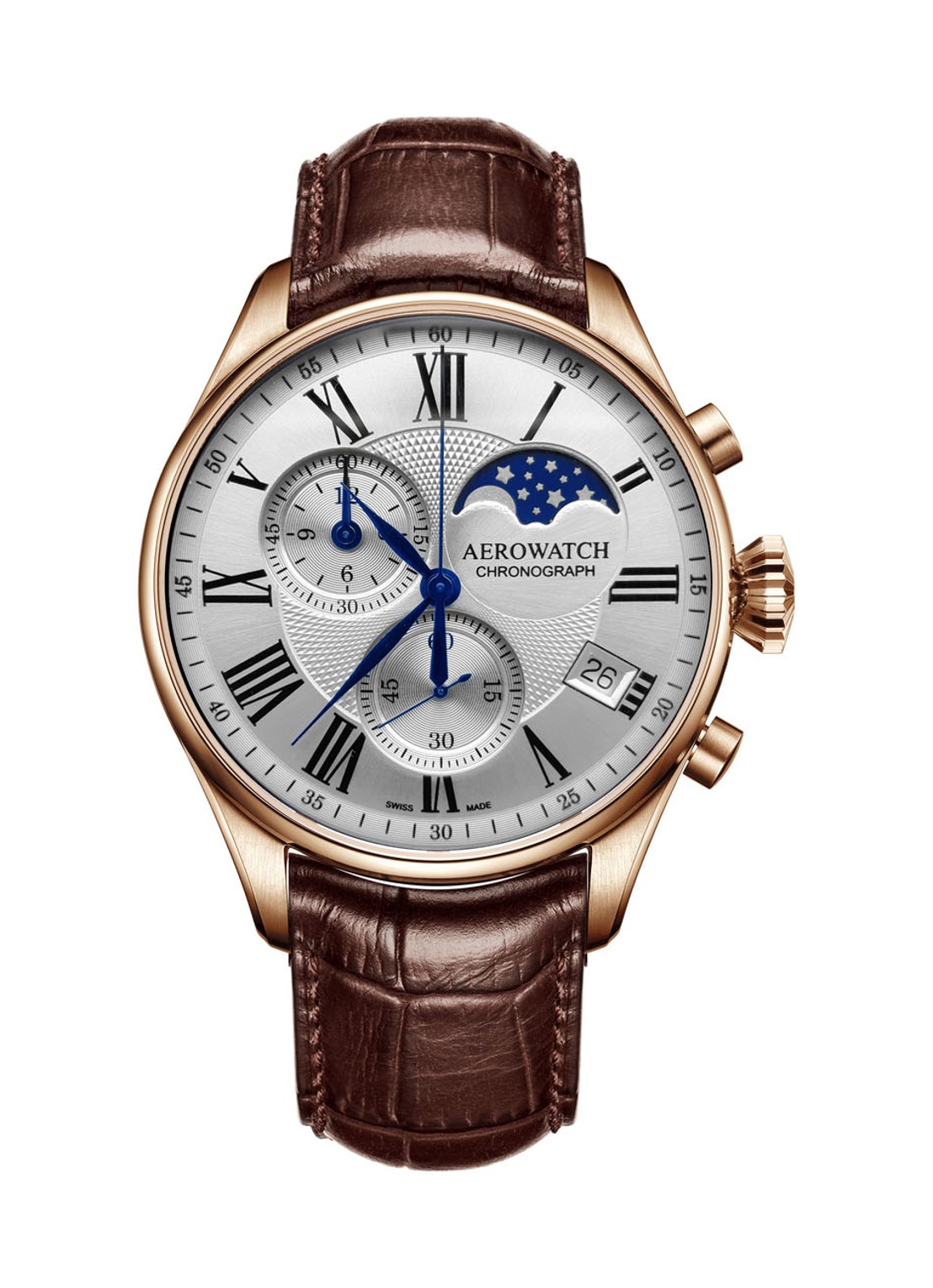 Aerowatch Les Grande Classiques horloge A 78990 RO03 - voorkant goud