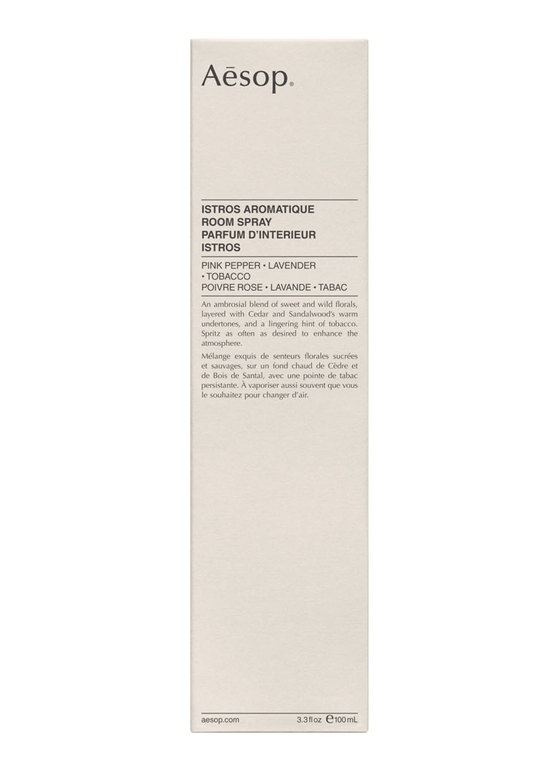 Aesop Istros Aromatique Room Spray - huisparfum - voorkant 2 undefined